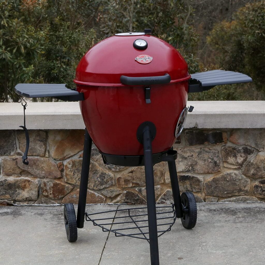 Char-Griller E14822 Premium Red Kettle Charcoal Grill and Smoker