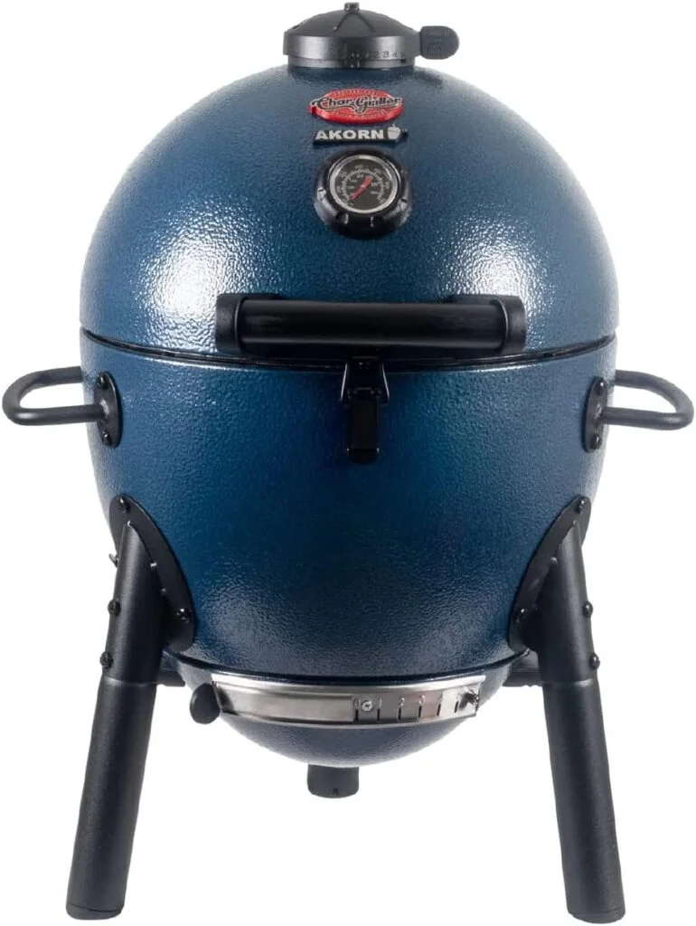 Char-Griller E56714 AKORN Jr. Kamado, Sapphire Blue Portable Charcoal Grill